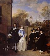 Portrait of a family in a Garden